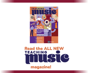 April 2025 Teaching Music Magazine cover. Read the all new Teaching Music Magazine.